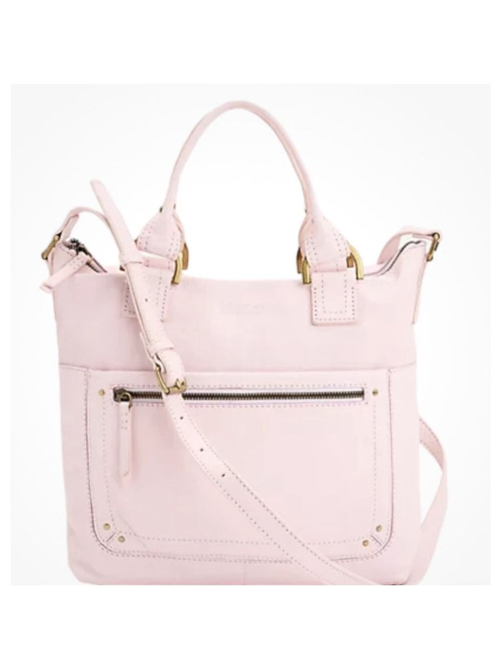 NWT Women's American Leather Co. Paoli Tote Rose Water Smooth (Pale Pink)